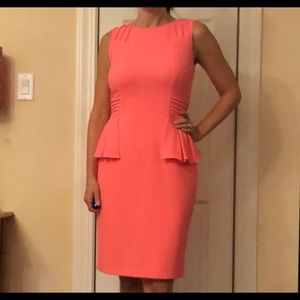 Antonio Melani Peplum Dress, Size 6 Pink